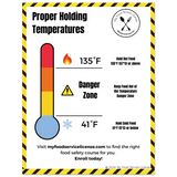 Proper Holding Temperatures Poster - My Food Service License