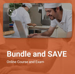 The Certified Food Protection Manager (CFPM) course and exam bundle. A food service worker, takes a 100% online food safety course to obtain a  Food Service License or Certification.  This self-paced, online course can be taken at your own pace 24/7.  The chef and cook are both happy to be taking this online course and exam with My Food Service License. 